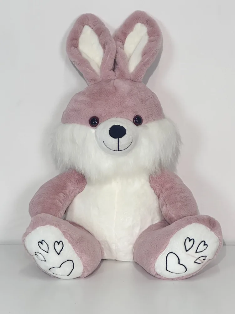 Promosyon Peluş Tavşan Oyuncak Pembe Kalpli