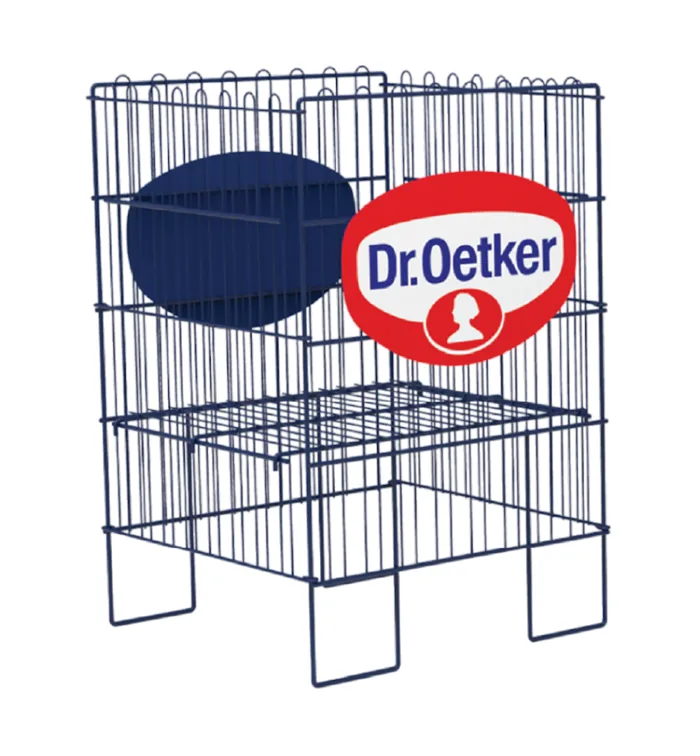 Logo Baskılı Tel Sepet Masası - Market