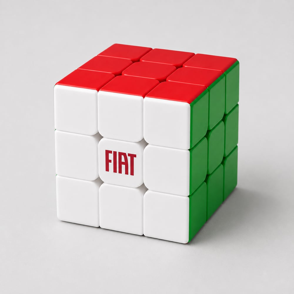 Promosyon Speed Cube Kırmızı-Yeşil - Logo Baskılı 3x3 Sihirli Küp