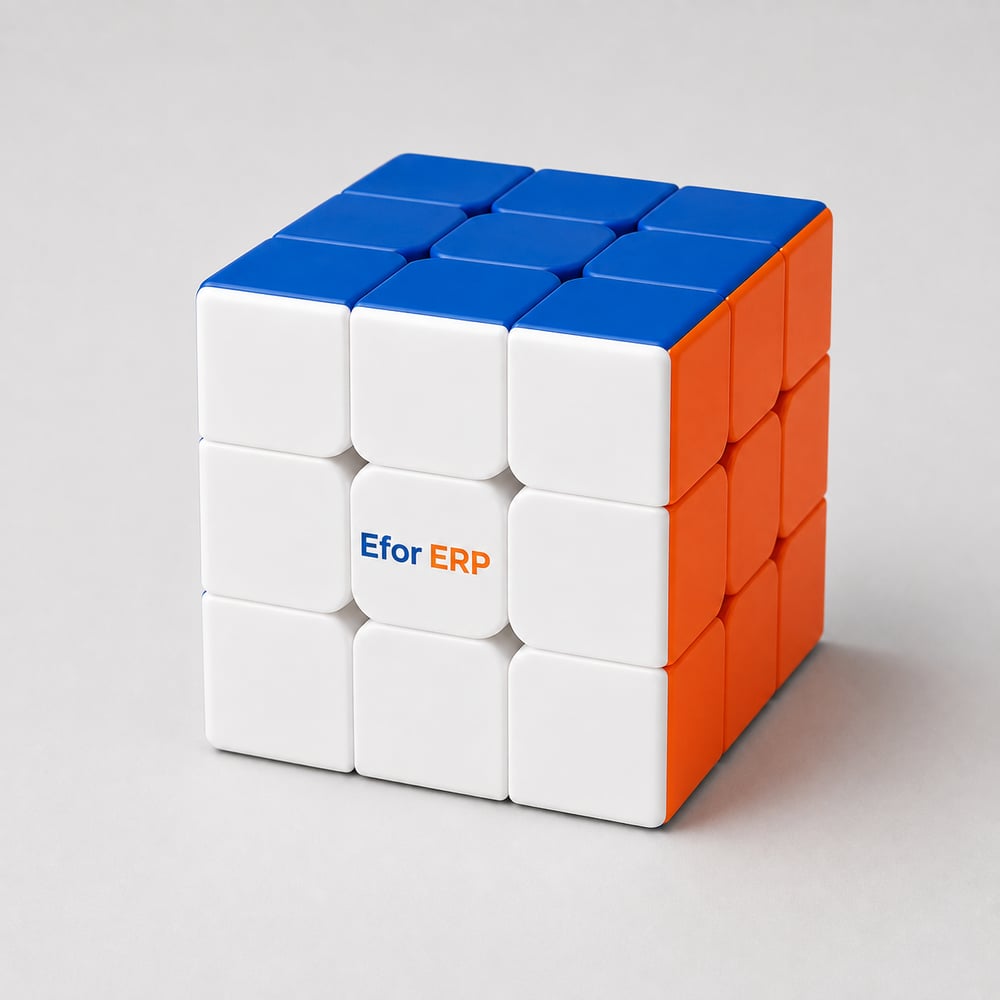 Promosyon Zeka Küpü Mavi-Turuncu - Logo Baskılı 3x3 Sihirli Küp