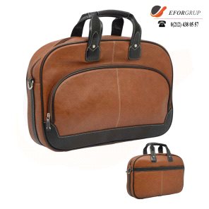 Kahverengi Suni Deri Evrak Çantası