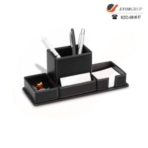 Suni Siyah Deri Kalemlik