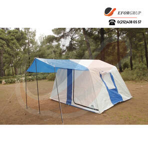 Tek Odalı Akrilik Kamp Çadırı - Mavi