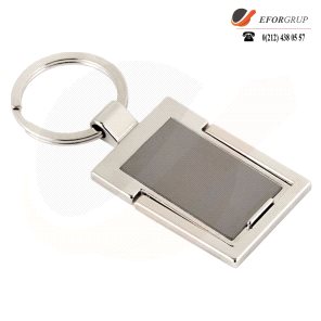 Telefon Standlı Dikdörtgen Metal Anahtarlık