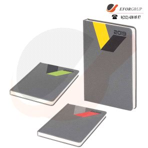 Termoderi Kapaklı Gri Ajanda