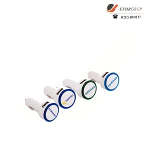 Baskılı AZURE USB Araç Şarj Cihazı