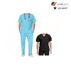 V Yaka Hastane İş Önlüğü