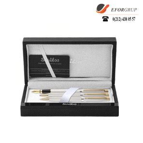 Scrikss Gold Krom 3'lü Kalem Seti