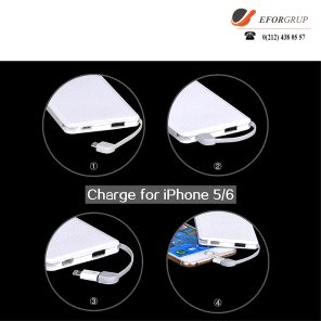 Vesta Deri Görünümlü Mobil Şarj Cihazı