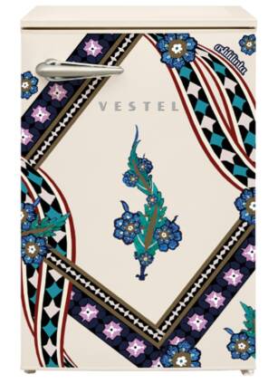 Vestel x Aslı Filinta Retro SB14411 Bej Saz Buzdolabı