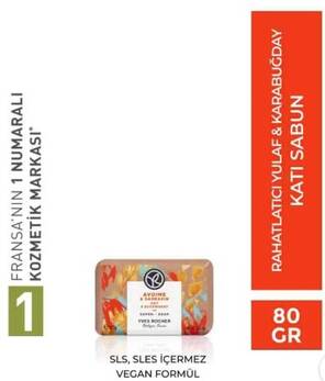 YVES ROCHER  Katı Sabun - Rahatlatıcı Yulaf & Karabuğday - 80g