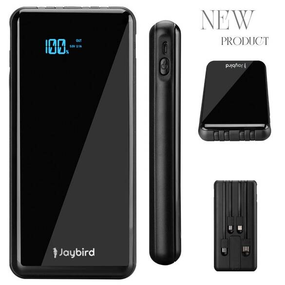 10000mAh 2-USB Port+Micro+USB Girişli Siyah LCD Göstergeli Taşınabilir Pil Şarj Cihazı