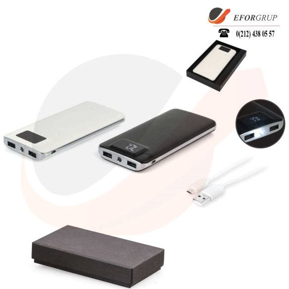 12000 mAh PowerBank(Dijital şarj göstergeli)