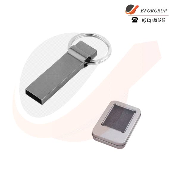 8 GB Gri mini Anahtarlık USB Bellek