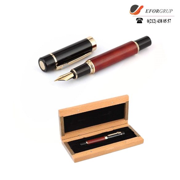 Ahşap Kutulu Dolma Kalem Seti