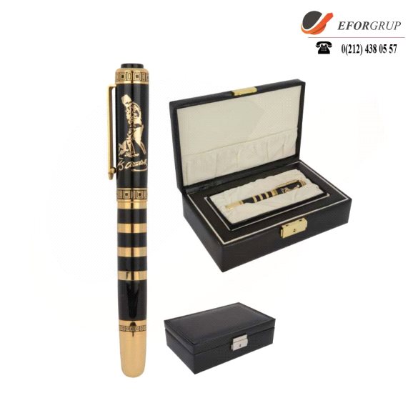Altın Renk Kutulu Roller Kalem
