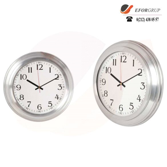 Alüminyum Duvar Saati(380 mm)