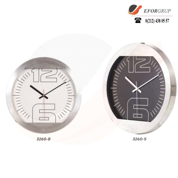 Alüminyum Büyük şablon yazılı Duvar Saati