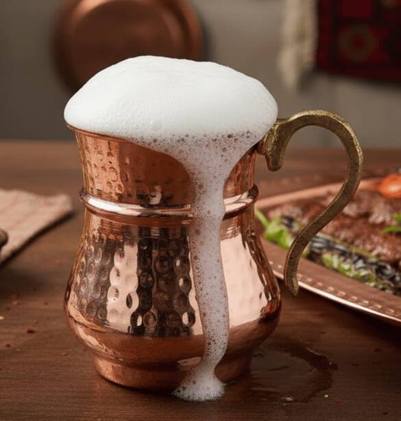 Bakır Bardak Makine Dövme 250 Ml Kırmızı