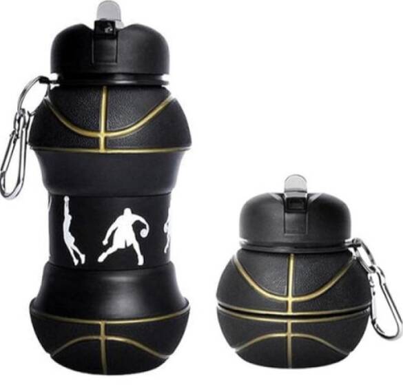 Basketbol Topu Tasarımlı Akordiyon Su Şişesi