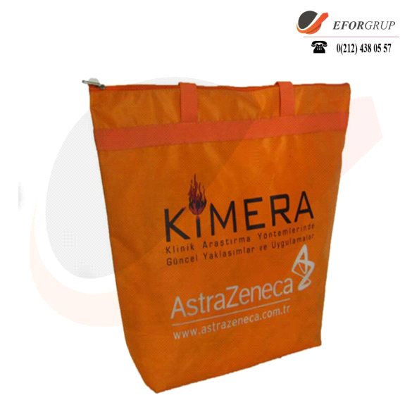 Baskılı Turuncu Plaj Çantası