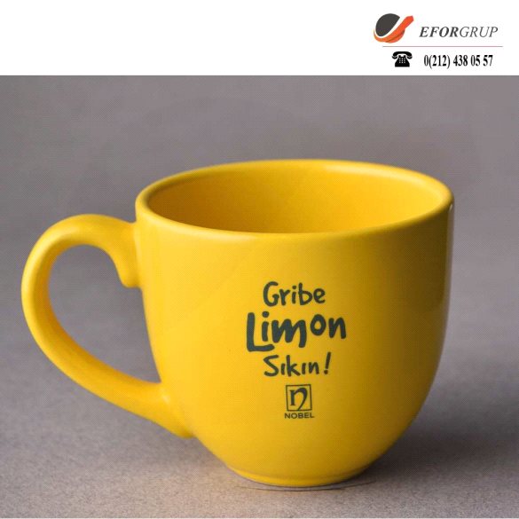 Baskılı Seramik Çay Fincanı