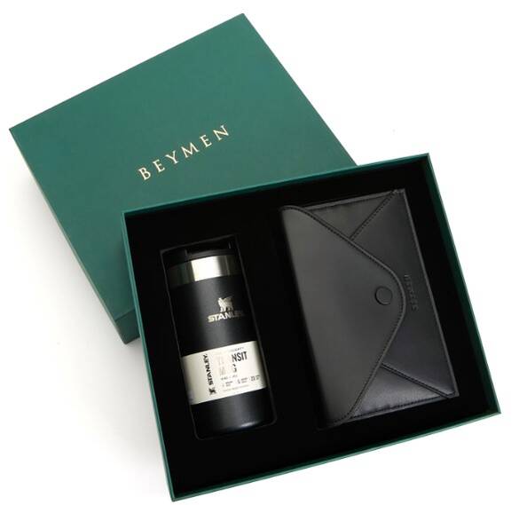 BEYMEN SEYAHAT CÜZDAN VE STANLEY TERMOS HEDİYE SETİ