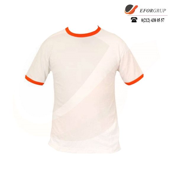 Bisiklet Yaka Beyaz Tişört