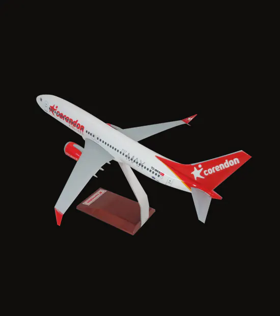 Boeing 737 MAX 8 Logo Baskılı Uçak Maketi