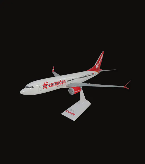 Boeing 737 MAX 8 Logo Baskılı Uçak Maketi