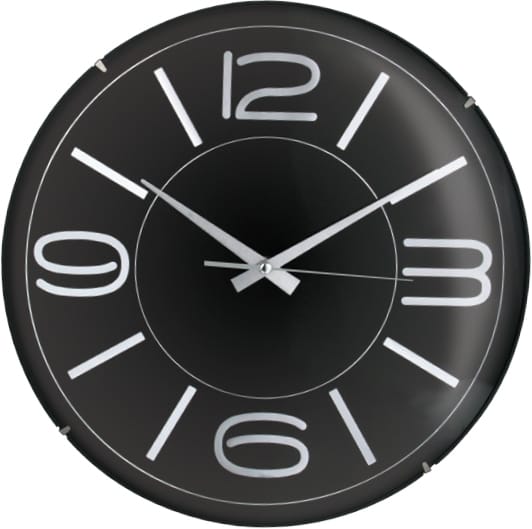 Bombe Cam , Metal Kadran Duvar Saati 35 Cm