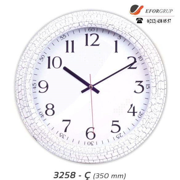 Promosyon Çatlak Desenli Plastik Duvar Saati (350 mm)