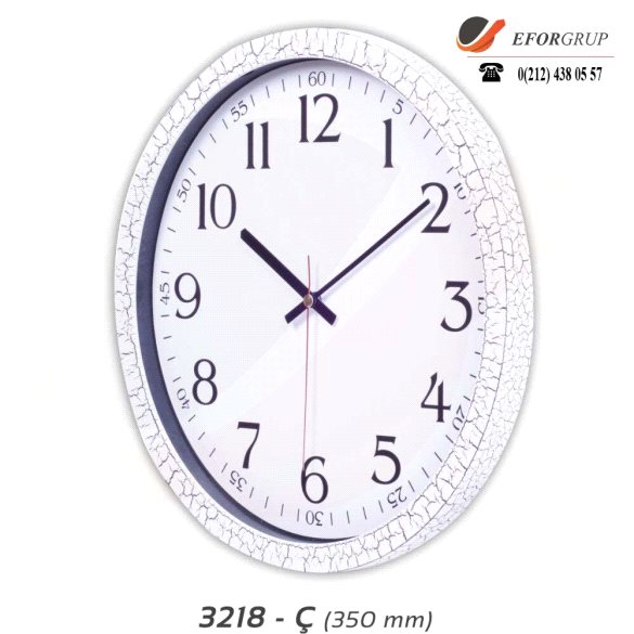 Çatlak Desenli Plastik Duvar Saati (350 mm)