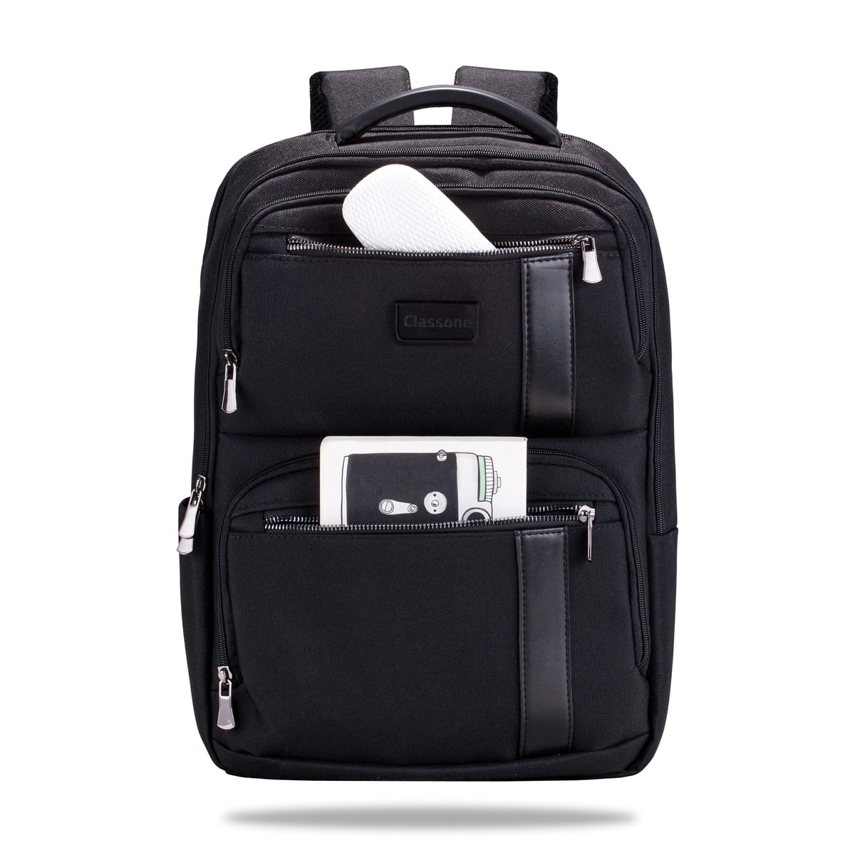 Classone BP-BS100 Business VIP B1 - Serisi 15.6 İnch Uyumlu WTX Pro Su Geçirmez Kumaş Laptop Sırt Çantası -siyah