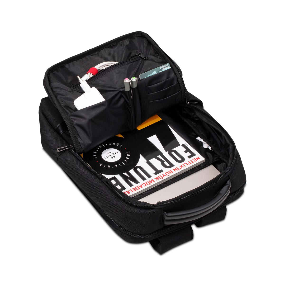 Classone BP-BS200 Business VIP B2 -serisi 15.6 İnch Uyumlu WTX Pro Su Geçirmez Kumaş Laptop Sırt Çantası -siyah