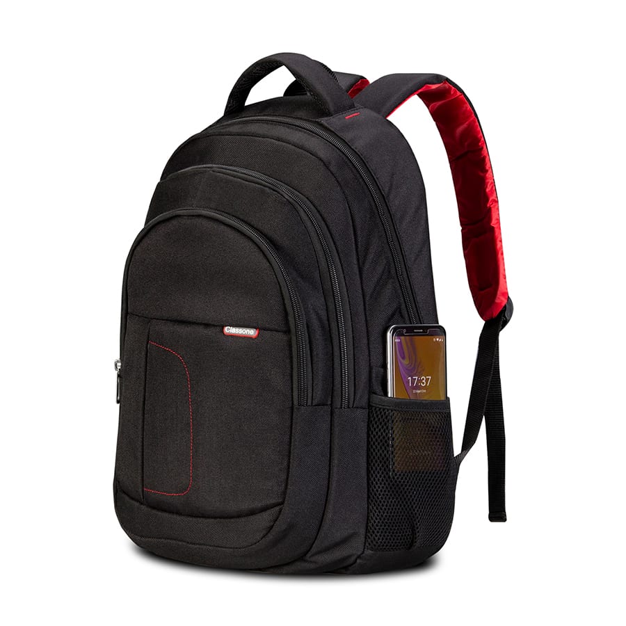 Classone BP-L100 Milano Serisi WTXpro Su Geçirmez Kumaş 15, 6 İnch Sırt Çantası - Siyah