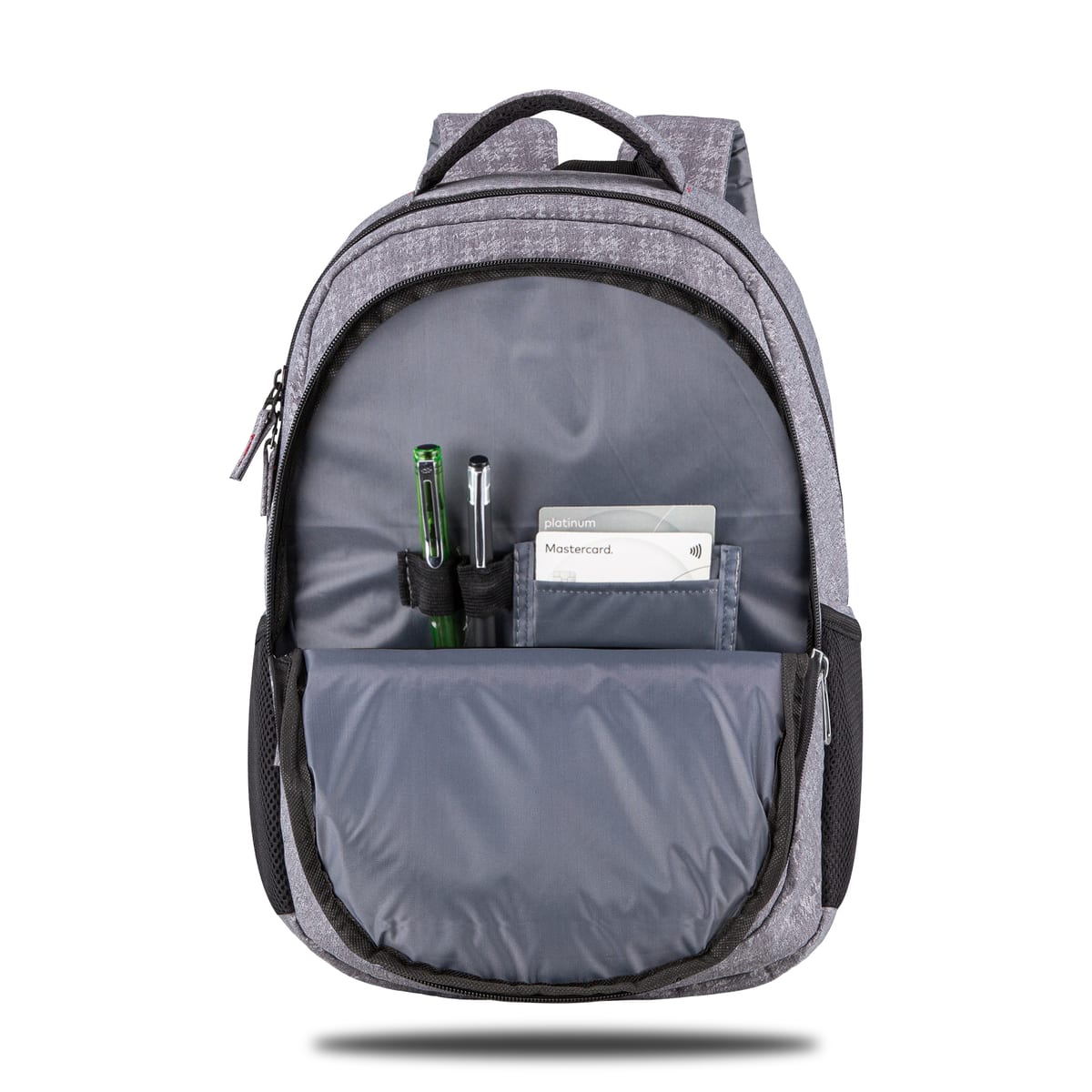 Classone BP-L306 Siena Serisi WTXpro Su Geçirmez Kumaş 15, 6 İnch Sırt Çantası – Kareli Gri