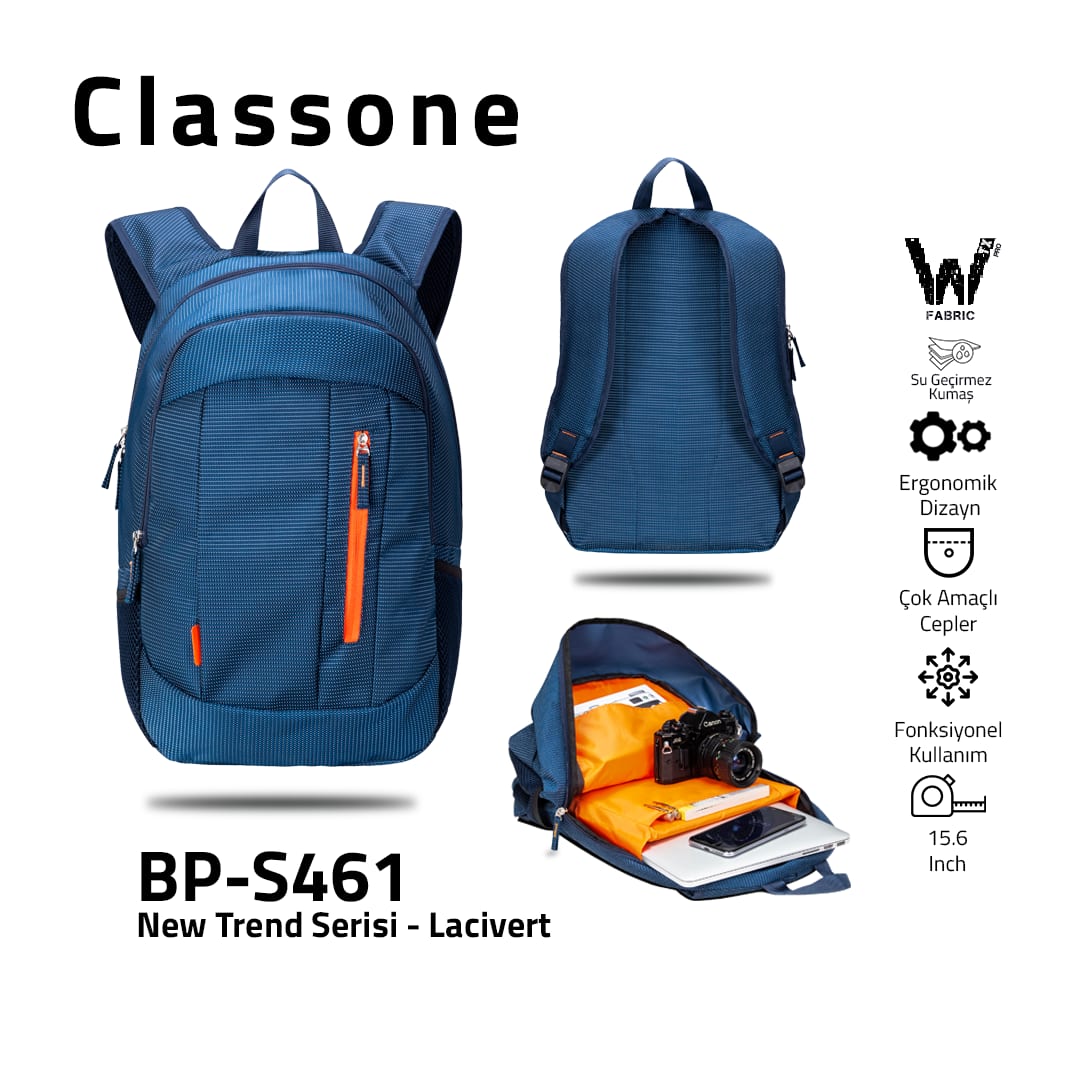 Classone BP-S461 WTXpro Su Geçirmez Kumaş New Trend Sport Style Lux Serisi-lacivert