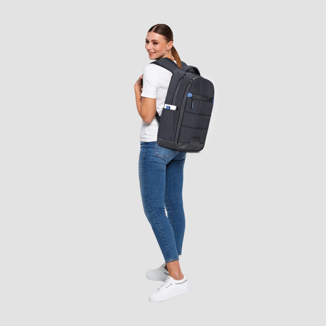 Classone La Spezia Serisi BP-IT600 15.6 İnch WTXpro Su Geçirmez Kumaş, Su Geçirmez Fermuar, Laptop Sırt Çantası –siyah