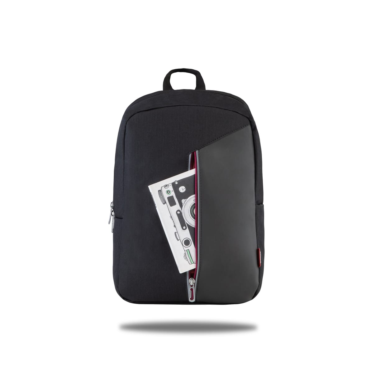 Classone Modena Serisi PR-R300B WTXpro Su Geçirmez Kumaş 15.6 Notebook Sırt Çantası-siyah-bordo Astar