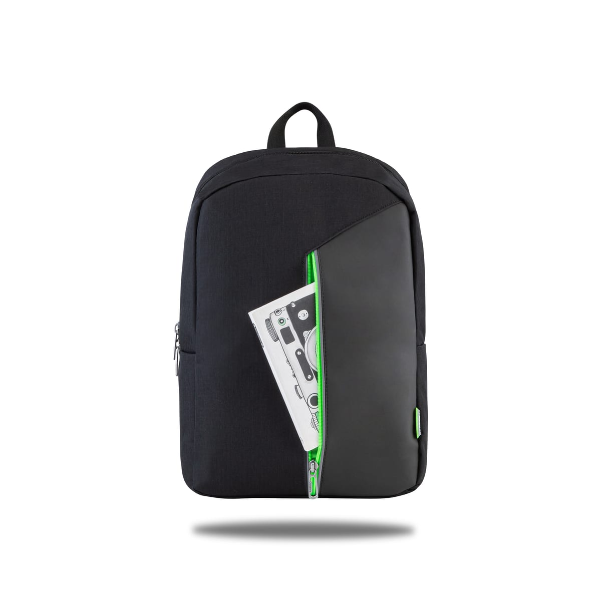 Classone Modena Serisi PR-R300Y WTXpro Su Geçirmez Kumaş 15.6 Notebook Sırt Çantası-siyah-yeşil Astar