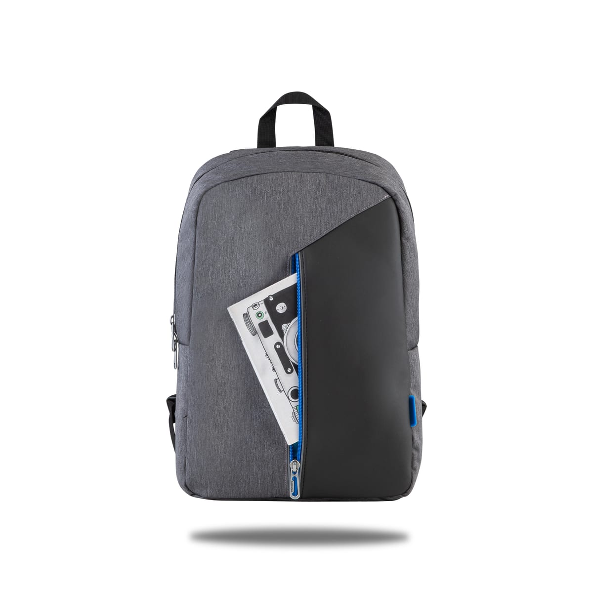 Classone Modena Serisi PR-R304M WTXpro Su Geçirmez Kumaş 15.6 Notebook Sırt Çantası-gri-mavi Astar