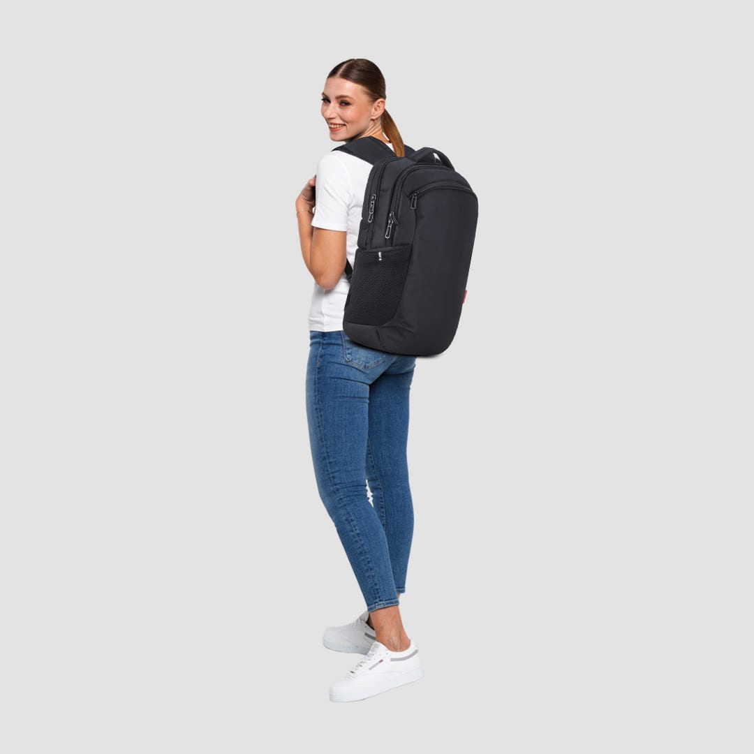 Classone Perugia Serisi BP-S560 WTXpro Su Geçirmez Kumaş 15.6 İnch WTXpro Notebook Sırt Çantası –siyah