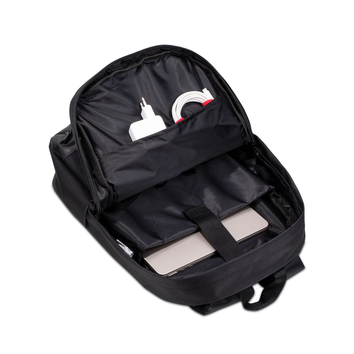 Classone S-00005 VIP Deri Detaylı Wtxpro Su Geçirmez Kumaş Ve Su Geçirmez Fermuar 15.6 İnch Uyumlu Notebook, Laptop Sırt Çantası