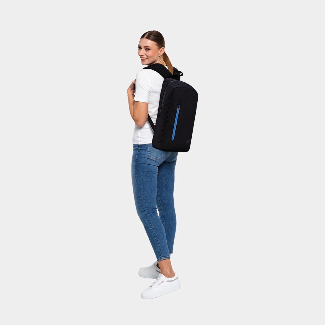 Classone WTX200SM Pro 15.6 İnch Uyumlu WTXpro Su Geçirmez Kumaş, Su Geçirmez Fermuar, Macbook , Laptop , Notebook Sırt Çantası –siyah/mavi