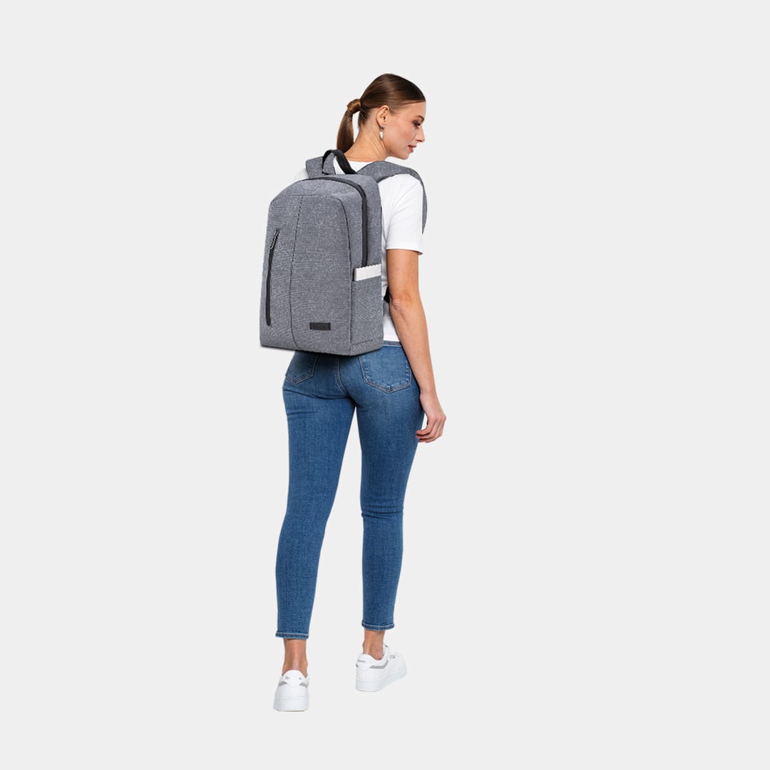 Classone WTX408G Pro 15.6 İnch Uyumlu WTXpro Su Geçirmez Kumaş, Su Geçirmez Fermuar, Macbook , Laptop , Notebook Sırt Çantası –gri