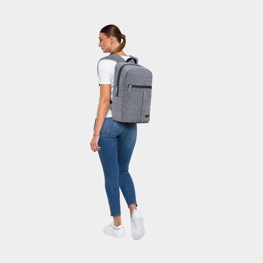 Classone WTX508G Pro 15.6 İnch Uyumlu WTXpro Su Geçirmez Kumaş, Su Geçirmez Fermuar, Macbook , Laptop , Notebook Sırt Çantası –gri