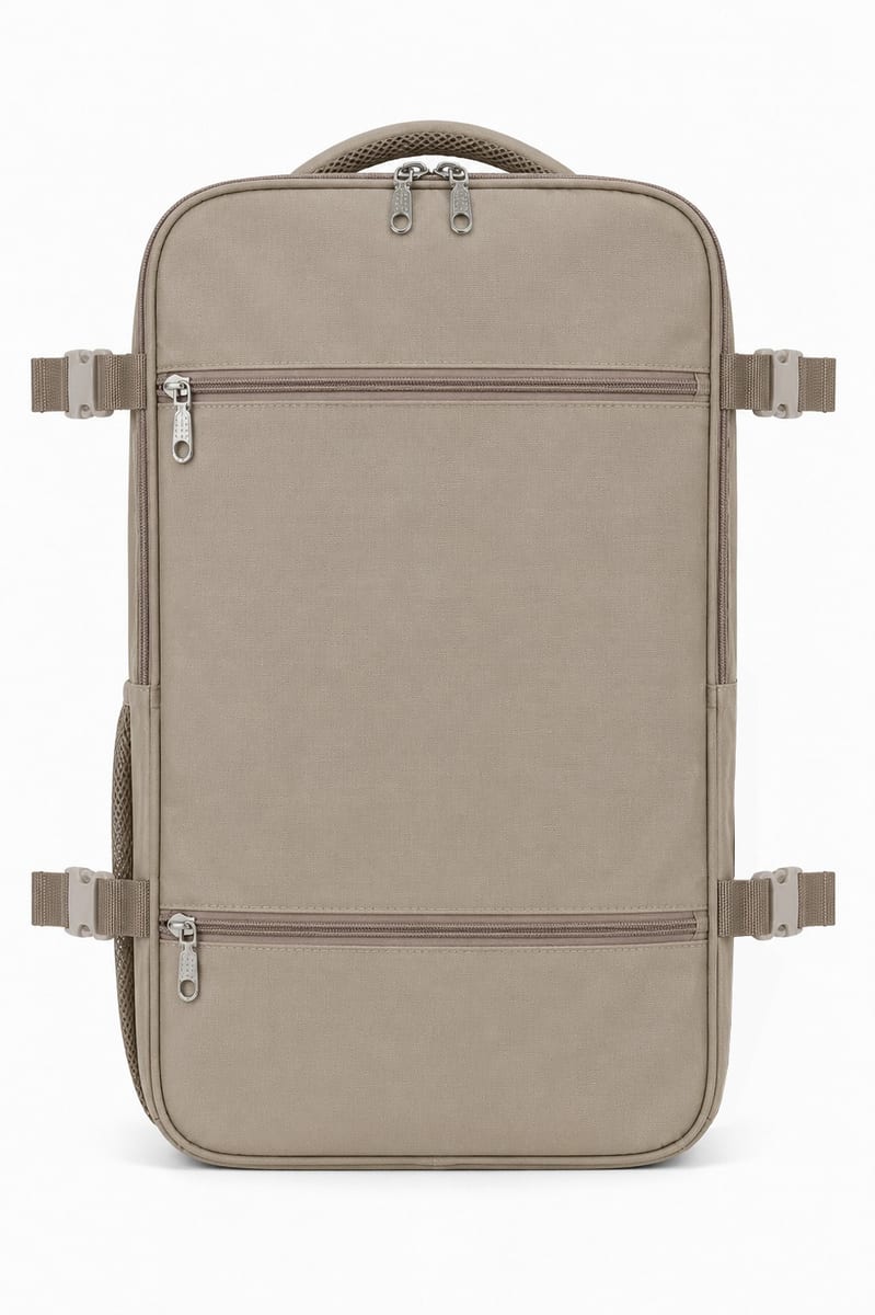 Classone XYZ Serisi TR-100C Kabin Boy , Uçak İçi , Ergonomik, Laptop Ve Tablet Bölmeli, Seyahat, Valiz, 15 -18 İnch Uyumlu Notebook, Laptop Sırt Çantası - Camel