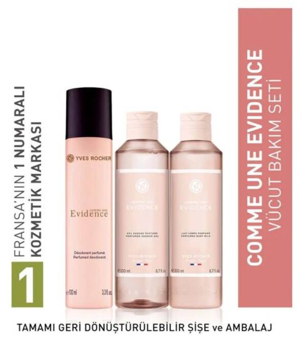 YVES ROCHER Comme Une Evidence Deodorant -Banyo Seti