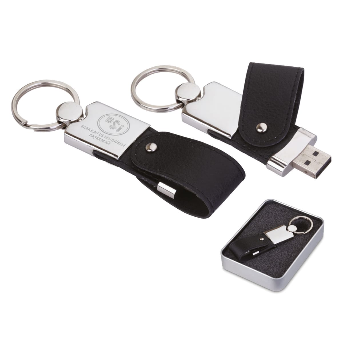 Deri Ve Metal Usb Flash Bellek